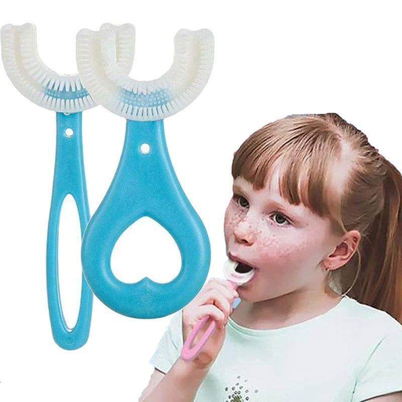 Escova de Dente Infantil 360 em Forma de U 2 a 6 Anos 6 a 12 anos